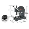 A black manual arbor press with dimensions indicated by lines and text. Náhľad obrázku produktu