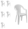 6x Outdoor Stapelstuhl Bistrostuhl Gartenstuhl Ischia Weiß Produktbild-Vorschau 2