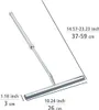 A silver and gray bathroom squeegee with measurement indicators. Produktbild-Vorschau