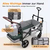 Sekey Bollerwagen Faltbar mit Dach Kinder Bollerwagen mit Produktbild-Vorschau 5