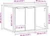vidaXL Cestino per rifiuti grigio cemento 60x40x40 cm Anteprima dell’immagine prodotto 8