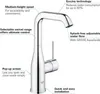 GROHE Essence, Lavabo, Grifo monomando, conexión de 1/2", Vista previa de la imagen del producto 8