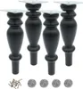 Dřevěná noha k nábytku, soustružená, 20 cm, sada, upevnění, Náhled obrázku produktu 1