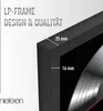 A close-up of a black frame, likely for vinyl records, with dimensions indicated. Anteprima dell’immagine prodotto