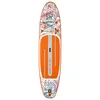 A top-down view of an inflatable stand-up paddleboard with a colorful, marbled pattern. Náhľad obrázku produktu