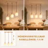 Suspension ZMH avec abat-jour en tissu, 3 lumières, table à Voir les images du produit 5