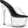 SKY-301 Pleaser Damen High-Heels Plateaupantoletten klar Produktbild-Vorschau 1