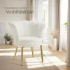 tectake® Sessel Stella dick gepolstert, mit Samtbezug oder Produktbild-Vorschau 7