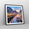 Gerahmtes Poster - Schwarzer Rahmen - Kanal Grande Abend - Produktbild-Vorschau 8