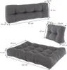 Vicco Palettenkissen Set Flocken, 120 x 80 cm 3 Teile, Grau Produktbild-Vorschau 3