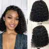 Krátké Bob paruky Deep Wave Rose Net paruky Krátké kudrnaté Náhled obrázku produktu 6