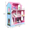 XMTECH Kinder Puppenhaus aus Holz 100 cm, Puppenstube Produktbild-Vorschau 2