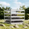 Wiltec Composteur de jardin en métal – 100 x 90 x 90 cm – Voir les images du produit 2