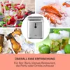 A collage of images showing drinks, salmon on ice, bottles in ice, limes, and an ice maker. Produktbild-Vorschau