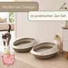 2er Set Katzenklo ohne Deckel Doppelpack Katzentoilette mit Produktbild-Vorschau 7