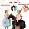 Mechanisches Pferd auf Rollen Ponnie Ebony S mit rosa Produktbild-Vorschau 5