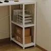 BIURKO KOMPUTEROWE STOLIK LOFT BIAŁE NOWOCZESNE Z PÓŁKAMI Podgląd zdjęcia produktu 2