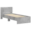 A single bed frame with a concrete gray finish and wooden slats. Podgląd zdjęcia produktu