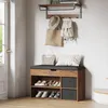 Banc à chaussures Mondeer avec assise, étagère à chaussures Voir les images du produit 4