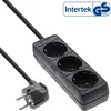 InLine Steckdosenleiste, 3-fach Schutzkontakt, schwarz, 5m, Produktbild-Vorschau 1