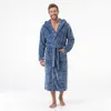 GAUBERT Peignoir unie en polaire à capuche, extra long, Voir les images du produit 13