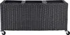 BELIANI Blumenkasten Schwarz Rattan Rechteckig 82 x 28 cm Produktbild-Vorschau 1