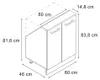 Dachschrägenschrank Vicco Rion Sonoma mit 2 Türen, Model Produktbild-Vorschau 3