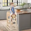 2 in 1 Learning Tower für Kinder,Montessori Stehhilfe mit Produktbild-Vorschau 1
