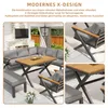 Set di mobili da giardino Merax con design a X e struttura Anteprima dell’immagine prodotto 10