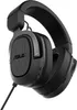 A black ASUS gaming headset is shown from a diagonal angle against a white background. Podgląd zdjęcia produktu