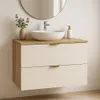 WENA Waschtischunterschrank 80 cm, gerade Fronten, Griffe Produktbild-Vorschau 1