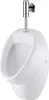 Primaster Urinal-Set Gaia weiß inkl. Ablauf und Druckspüler Produktbild-Vorschau 1