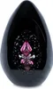 Scultura in vetro di design H15cm nero rosa arte unica Anteprima dell’immagine prodotto 1