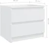 vidaXL Comodini, set da 2 pezzi, bianco, 50x39x43,5 cm, Anteprima dell’immagine prodotto 6