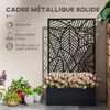Outsunny Jardinière avec brise-vue paravent treillis pour Voir les images du produit 6