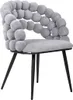 HOMLA BUBBLE Veloursstuhl grau 57,5x61x81,7cm Produktbild-Vorschau 1