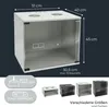 Serverschrank 19 Zoll unmontiert HMF 65700 9 HE Lichtgrau Produktbild-Vorschau