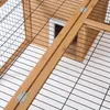 PawHut Kaninchenstall Kleintiergehege mit aufklappbarem Produktbild-Vorschau 9