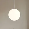 Lindby Hängeleuchte Marike, Ø 40 cm, weiß, Glas, Kugel, E27 Produktbild-Vorschau 2