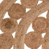 Okrągły dywanik boho 150 cm, ręcznie tkany z juty - Podgląd zdjęcia produktu 5