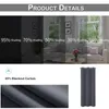 132x203cm Grau Verdunkelung Thermo Türvorhang Einfarbige Produktbild-Vorschau 10