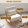 HOMCOM Poltrona a dondolo Poltrona relax imbottita con Anteprima dell’immagine prodotto 5