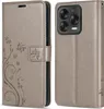 A flip-style phone case is shown, open to reveal the inside and closed to show the exterior. Produktbild-Vorschau