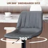 HOMCOM 2er Set Barhocker 91-111 cm Höhenverstellbarer Produktbild-Vorschau 6