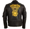 Retro Motorrad Lederjacke mit Protektoren und eingenähtes Produktbild-Vorschau 1