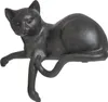 A dark-colored cat figurine is shown in a lying position, with its front paws extended over an edge. Anteprima dell’immagine prodotto