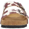 Auf dem Bild ist ein flacher Schuh in einem bunten gemusterten Design zu sehen. Der Schuh ist von der Seite abgebildet und zeigt die Form und das Muster deutlich. Produktbild-Vorschau