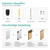 Diagrams showing accessories included with a product and the layers of its packaging. Anteprima dell’immagine prodotto