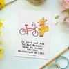 Mr. & Mrs. Panda Postkarte Zweirad Mechanikerin Herz - Weiß Produktbild-Vorschau 2