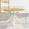 Outsunny Gartentisch Ø118cm, Wetterfest Balkontisch aus Produktbild-Vorschau 3